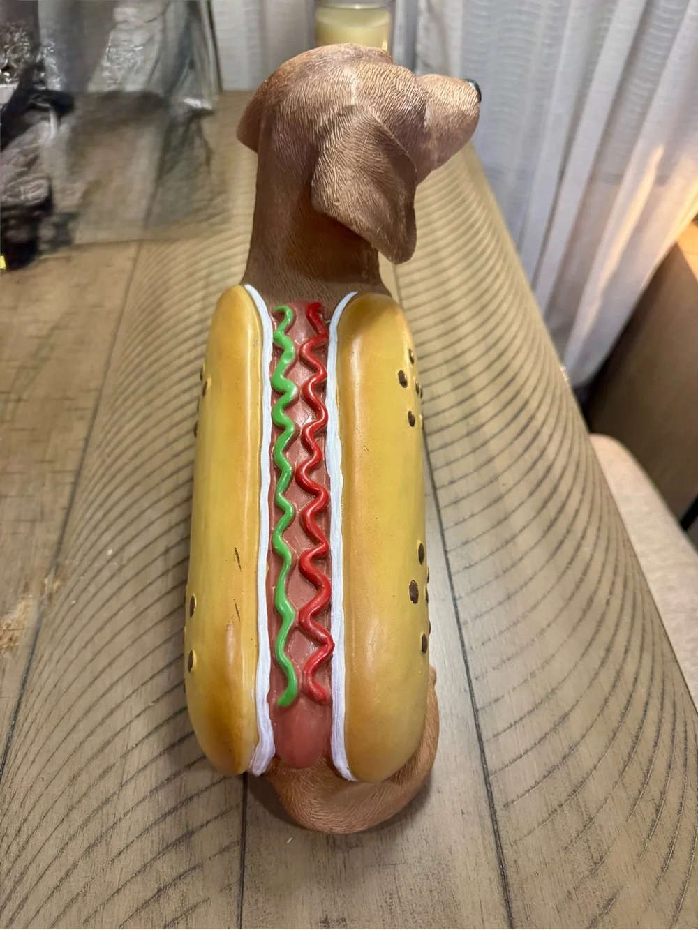 Brown Dachshund Hot Dog Dog Figurine Decorative Pet Accent
